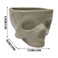 thumbnail image 3 of BiFandian Halloween Skull Ceramic Serving Bowl Set, 300 Milliliter Small 500 Milliliter Large Skull Bowl, Halloween Decorations Indoor Outdoor Holiday Party Table Decor for Snacks, Treats, 3 of 7