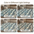 thumbnail image 7 of ODIKA 6'x9' Washable Area Rug Marine Starfish Seashell Coral Nautical Motifs Reef Border Striped Flowing for Family Room, Living Mater Bedroom, Non-Slip, Easy Care, 7 of 7