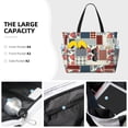 thumbnail image 3 of Fotbe Patchwork In Country Style Bolsa de Viaje para Playa - Resistente al Agua, Bolsa Tote de Gran Capacidad y Ligera con 7 Bolsillos para Mujeres y Hombres, 3 of 7