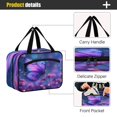 thumbnail image 4 of Travel Hanging Toiletry Bag with 4 Zipped Compartments Waterproof Makeup Accessories Spacious Cosmetic Bag Butterfly with Glowing Wings Medium, 4 of 9