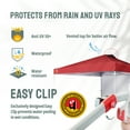 thumbnail image 2 of CROWN SHADES 12x12 Pop Up Canopy Tent Instant Commercial with 150D Silver Coated Fabric with 1 Sidewall Red, 2 of 8