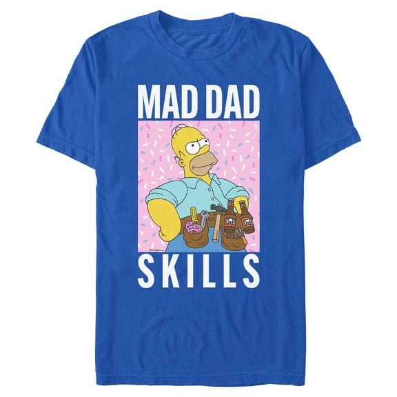 Mens The Simpsons Mad Dad Skills Portrait T Shirt