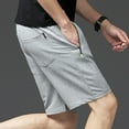 thumbnail image 3 of uikmnh Mens Shorts Men S Casual Sport Shorts with Solid Color Zip Pocket and Waist Tie Rope Classic Style Shorts Size:S, 3 of 6