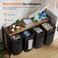 thumbnail image 6 of edx Laundry Basket, Laundry Sorter with Shelf & 4 Pull-Out Removable Bags, 4×10.6 Gallons (40 Liters) for Laundry Rooms, Bathrooms & Dorms，45.67"L x 12.99"W x 29.92"H, 6 of 9