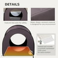 thumbnail image 5 of Pet Playpen PawHut Dome Heated Cat House Portable and Waterproof Pet Shelter for Kitty in Winter, Brown,Guinea Pig Cage, 5 of 9