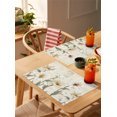 thumbnail image 5 of Placemat Flower Retro Plant Pastoral Style for Dining Table Tableware Mats Kitchen Dish Mat Pad 4/6pcs Table Mat Home ration, 5 of 7
