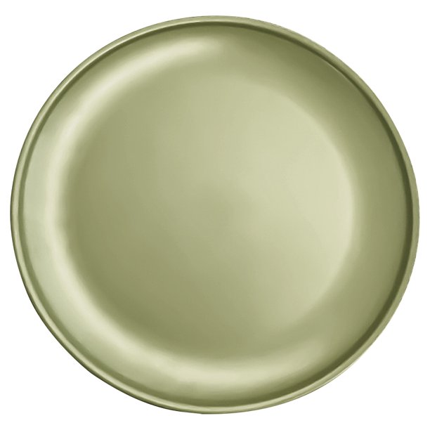 8uds. Plato de camping de acero inoxidable ligero plato redondo verde