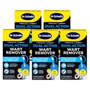(5 pack) Dr. Scholl’s Freeze Away Wart Remover Dual Action (7 Applications) for Common & Plantar Wart Removal