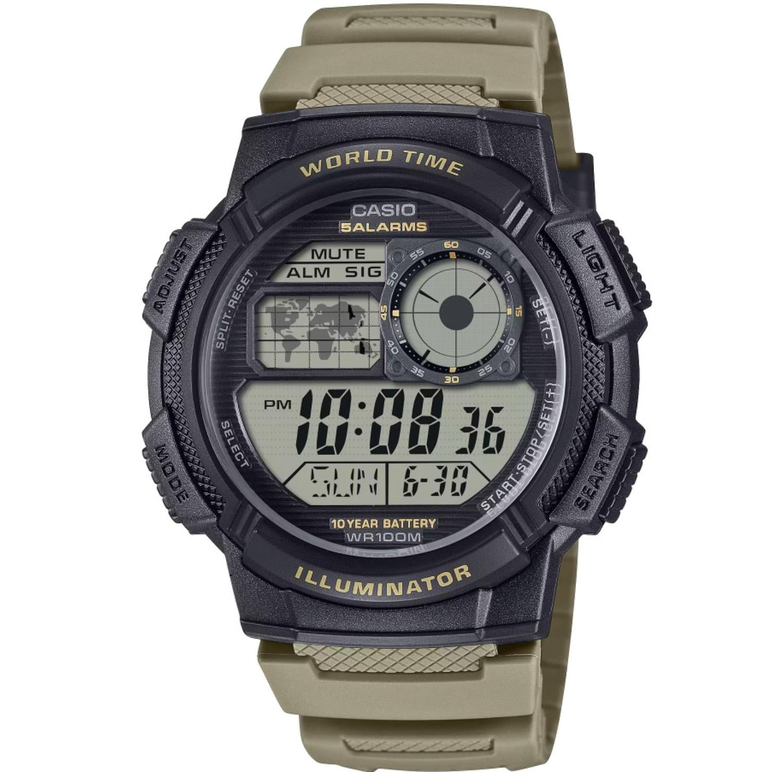 Casio Men's Large Case Digital Wrist Sport Watch with Resin Strap