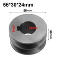 thumbnail image 2 of V-Belt Pulley A Type Double Slot Pulley Motor Cast Iron Dia Power Tool Accessory 56X30X24Mm, 2 of 9