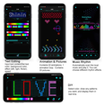 thumbnail image 1 of Gafas Led Con Bluetooth Que Cambian De Color, Gafas Led Con Control Por Aplicación Bluetooth Para Fiestas, Gafas De Sol Con Emociones Intermitentes Diy Para Hombres Y Mujeres Monstrate HA036669-00, 1 of 6
