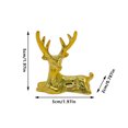 thumbnail image 3 of 2 Inch Gold Metal Sleeping Deer Statue, Modern Tabletop Decor, Minimalist Holiday Home Decor for Shelf, 3 of 7