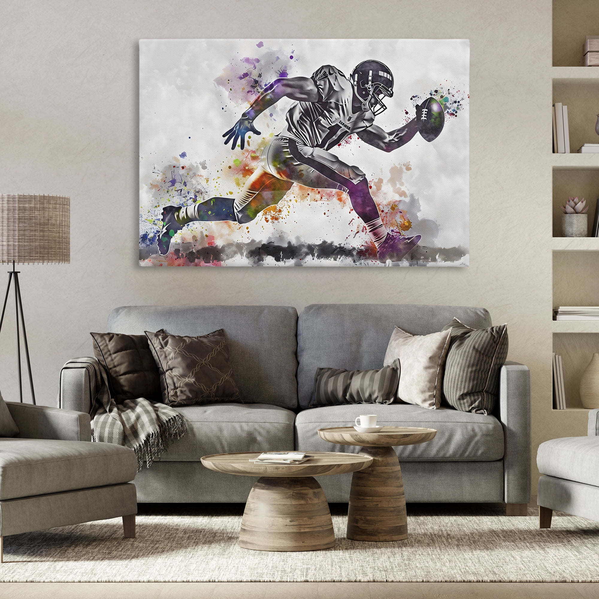 Stupell Industries Endurance Football Sprint Canvas Wall Art, design by Creative Studio