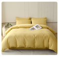 Cream Yellow Duvet Cover Bedding Set Soft Double Brushed Comforter