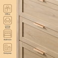 thumbnail image 5 of ARKANTOS Wooden 7 Drawer Double Dressers, Wide Chests of Drawers for Bedroom, Light Oak, 5 of 7