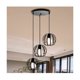 thumbnail image 3 of Lámpara colgante geométrica de metal negro, estilo industrial moderno con cable colgante de altura ajustable para cocina, comedor, sala de estar, fácil instalación con accesorios incluidos, 3 of 5
