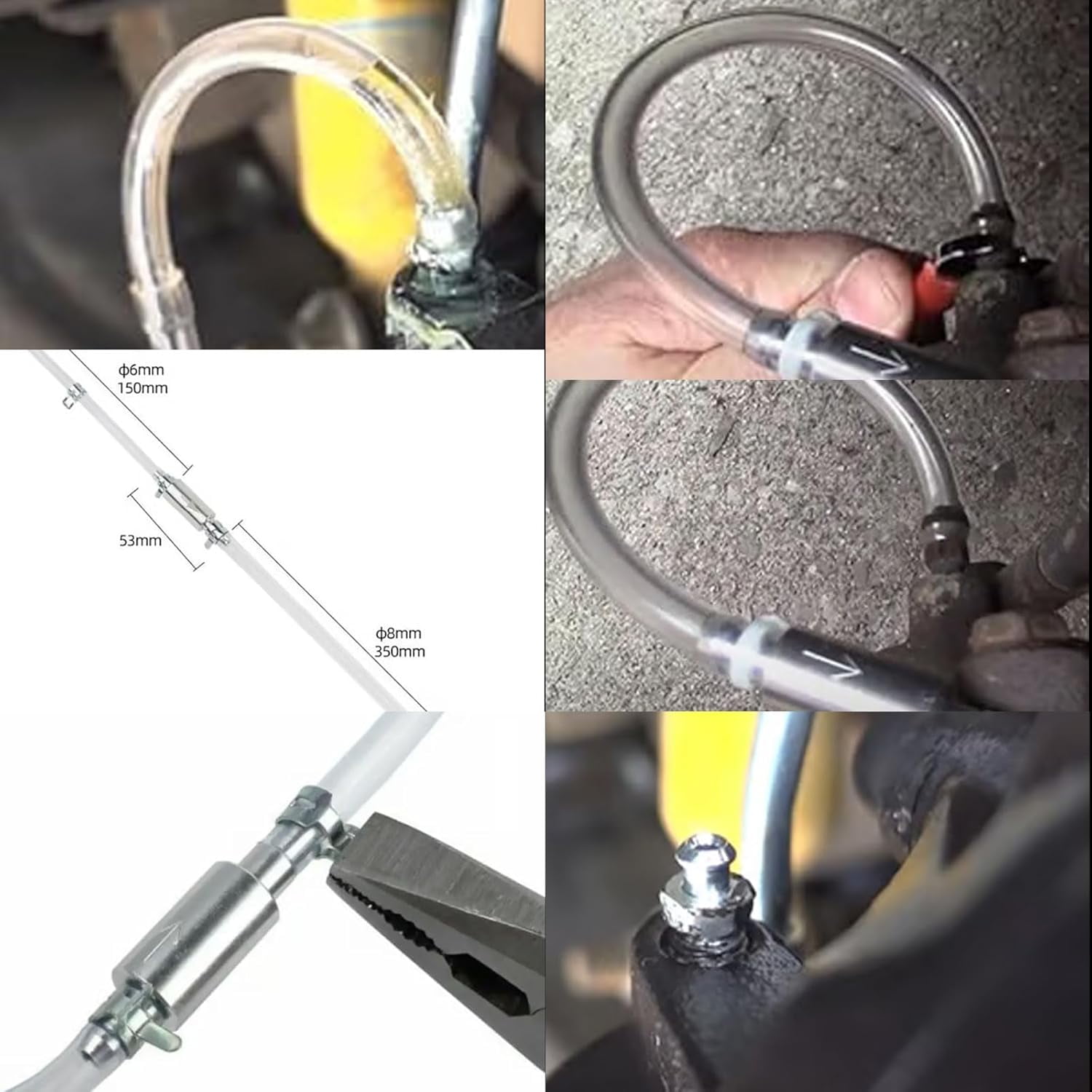 Brake Bleeder Hose Kit With Check Valve – Universal For Car & Motorcycle Brake & Clutch Bleeding