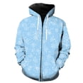 thumbnail image 1 of Sudadera con capucha y cremallera para hombre, con estampado de copos de nieve de invierno, estilo Harajuku, informal, de manga larga, estilo urbano, divertida, para adolescentes, primavera y otoño, 1 of 6