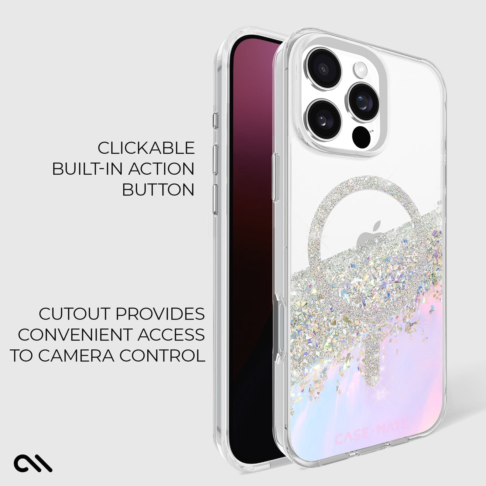 Case-Mate Apple iPhone 16 Pro Max Soap Bubble Karat MagSafe Compatible Case - Iridescent