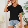 thumbnail image 7 of Shirts For Women Sevevn Womens Fashion Summer Casual Solid Short Sleeve Blouse T-Shirt Lightweight Top, 7 of 7