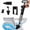 Black, variant on FEELSO Heavy Duty Toilet Plunger, High Pressure Air Drain Blaster with Barometer, Sink Plunger & Toilet Auger Multi-Drain Unclogger