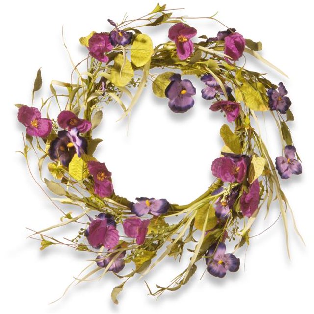 Couronne de Coquelicot et Pansy de 22 Po