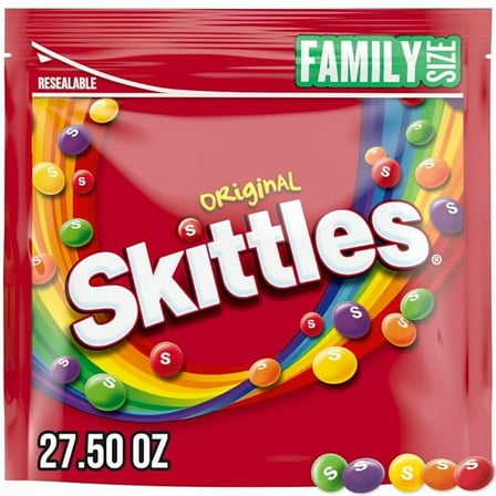 SKITTLES Original Chewy Candy, Family Size, 27.5 oz Bag