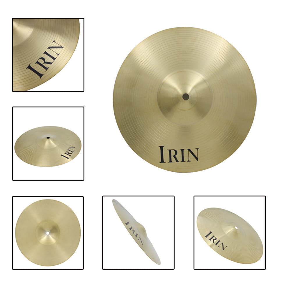 Cymbal,IRIN 16in Durable Brass Cymbal Musical Instrument Accessory for Drum Set 