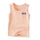 thumbnail image 5 of Camiseta de tirantes de cuello redondo con estampado de verano de hilo de color liso, informal, holgada, para exteriores, de poliéster para niña, 5 of 5
