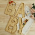 thumbnail image 3 of Keyohome 4Pcs Baby Charcuterie Board Wood Charcuterie Letter Tray Fillable Letter Serving Tray for Snack Food Cookies, 3 of 10