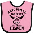 thumbnail image 3 of Inktastic Handpicked for Earth by My Opa in Heaven with Angel Wings Boys or Girls Baby Bib, 3 of 4