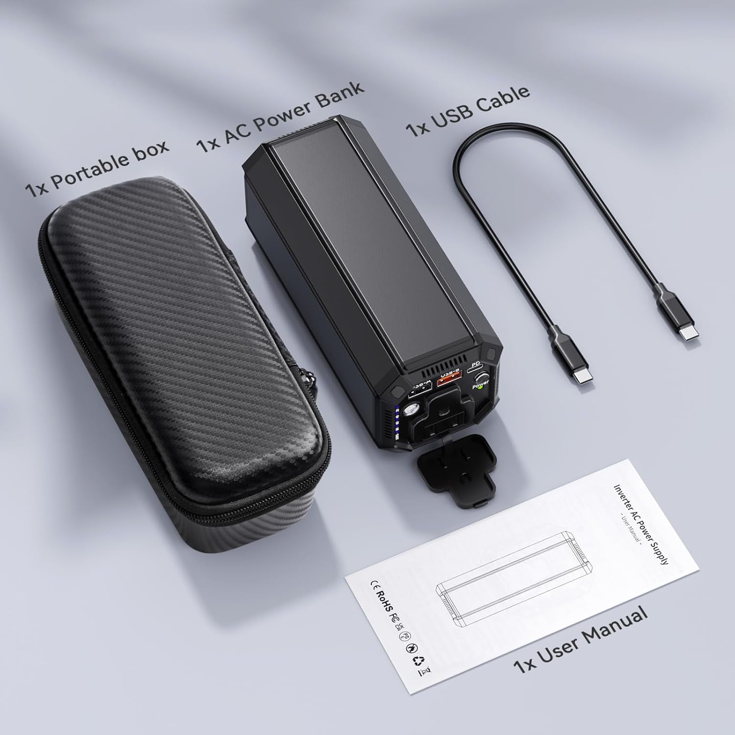 PADJYYUSZ  P5 Portable Laptop Charge with AC Outlet,  27000mAh,  Battery Pack with Fast Charging,PD 65W USB-C portable power
