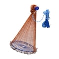 thumbnail image 2 of Decodeary Convenient Hand Cast Fishing Net Easy to and Effective Mesh Trap for Catching Fish Aluminum Ring 2.4m, 2 of 6