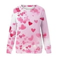 thumbnail image 4 of VgaVtl Sweatshirt for Women Valentines Long Sleeve Pink Women's Tops Heart Graphic for Girlfriend Pullover Holiday Tops, 4 of 4