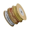 thumbnail image 3 of FELTECHELECTR 3 rollos de cinta decorativa navideña de colores contrastantes, cintas acanaladas de poliéster, cuerda para envolver regalos, suministros de embalaje para fiestas (colores variados), 3 of 6