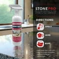thumbnail image 3 of Stone Pro Finishing Touch Spray  For Cleaning Polish and Protect  Marble, Granite, Natural Stone, Glass & Metal (16 Fl Oz), 3 of 4
