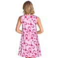 thumbnail image 2 of Bixox Robe Sans Manches à Imprimé Rubans de Cancer du Sein pour Femmes avec Poches, Robe Décontractée Longueur Genou pour l'Été-3TG, 2 of 7