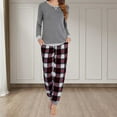 thumbnail image 2 of Weebloom Pajama Set Women Long Sleeve Crew Neck Comfy With Pockets Cotton Womens Pajamas Nightwear Xl, 2 of 9