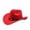 Red, variant on Unisex Ethnic Western Cowboy Hat with Rivets Wide Brim Fedora, Vintage Summer Felt Cap Classic Jazz Hat for Adult Outdoor Travel Country Music Festivals
