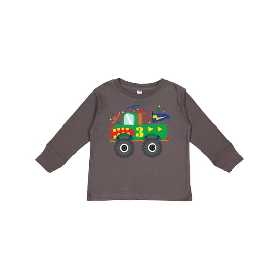 Inktastic 3rd Birthday Truck Boys Long Sleeve Toddler T-Shirt