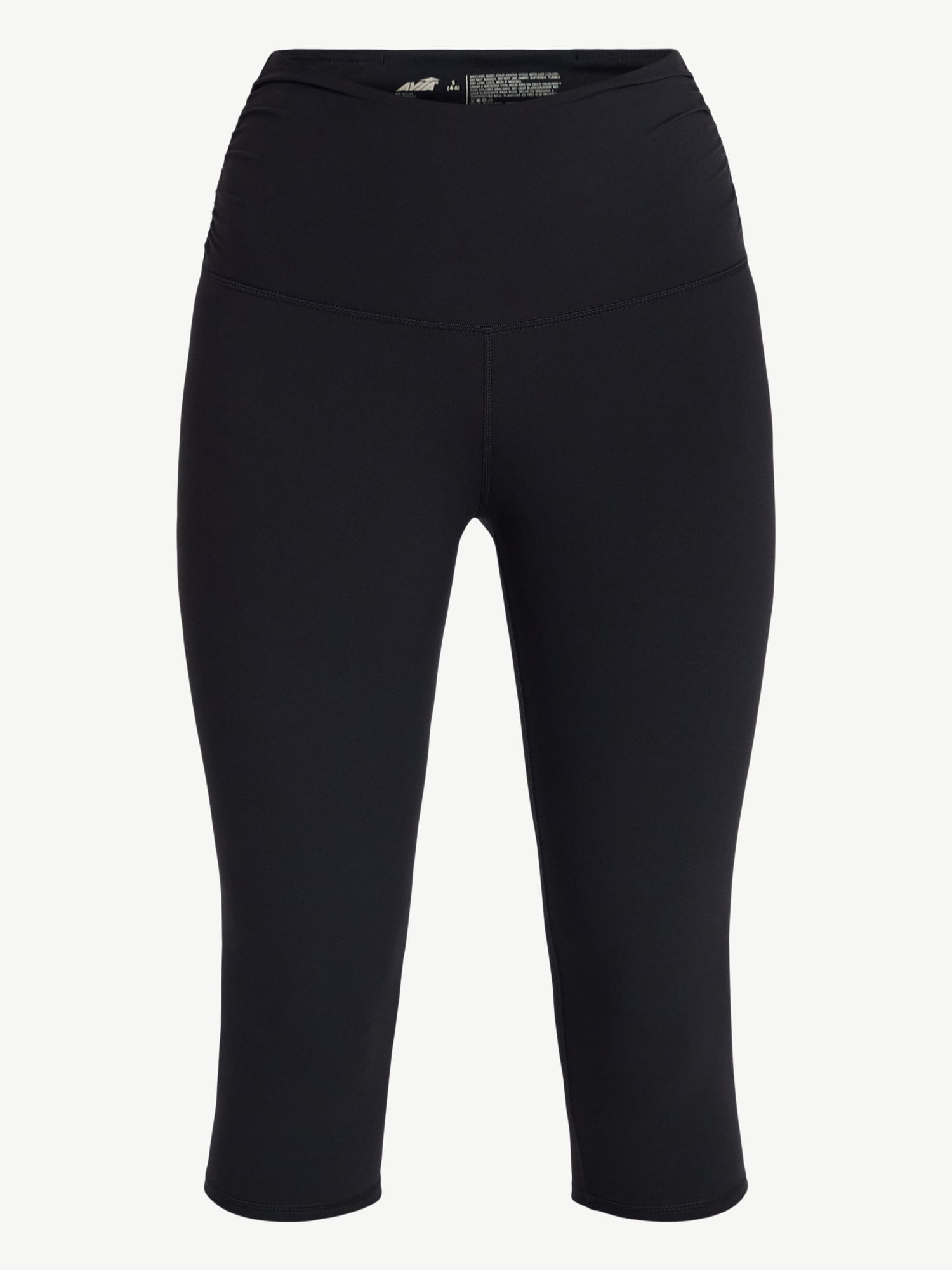 Avia Women's Side Ruched Color Capri, Sizes XS-XXXL