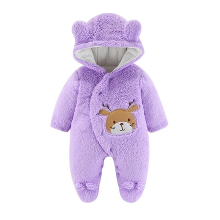 

adviicd Jumpsuit Kid Romper Baby Boys Girls Cartoon Animals Long Sleeve Cute Bear Ears Hooded Baby Boy Clothes
