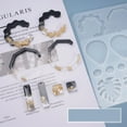thumbnail image 2 of HLONK 3 Pieces Silicone Earring Moulds Keychain Epoxy Pendant Ear Studs Resin Molds for DIY Crafts Jewelry Casting Making, 2 of 7