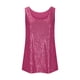 thumbnail image 5 of Tops para adolescentes,Blusa informal sin mangas con lentejuelas y cuello redondo, de poliéster, corte holgado y cómodo, para uso diario, sopatenor, 5 of 9