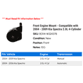 thumbnail image 2 of Front Engine Mount - Compatible with 2004 - 2009 Kia Spectra 2.0L 4-Cylinder 2005 2006 2007 2008, 2 of 2