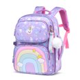 thumbnail image 1 of Bolsa Cute Cartoon Book Pack Mochila grande para niños con arcoíris para la escuela primaria (púrpura) Ehuebsd Para estrenar, 1 of 4
