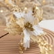 thumbnail image 3 of Advancent Tela con amplias aplicaciones de flores navideñas para iluminar el elegante adorno navideño del árbol de Navidad Kits de decoración para fiestas Plata, 3 of 6