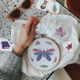 thumbnail image 5 of 4 Sheets Tarot Magic Books Water Soluble Embroidery Patterns Boho Moth Sewing Stick and Stitch A4 Transfers Fabric Stabilizers Wash Away Pre-Printed Self Adhesive for Cloth DIY Lover, 5 of 6