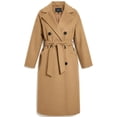 thumbnail image 5 of Enjoytime Trench Coat Women Lapel Double Breasted Long Overcoat with Belt Long Sleeve Trendy Casual Fashion Fall Winter Outerwear, 5 of 7