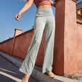 thumbnail image 6 of RYRJJ Wide Leg Pants Woman High Waist Yoga Pants with Pockets Loose Stretch Dress Work Pants Casual Lounge Sweatpants(Gray,S), 6 of 9